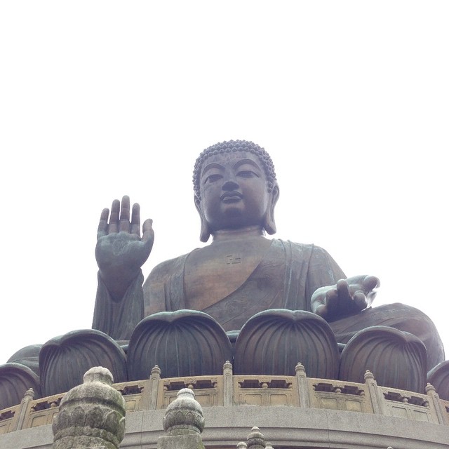 Checking in @ big buddha. #buddha #lambilly