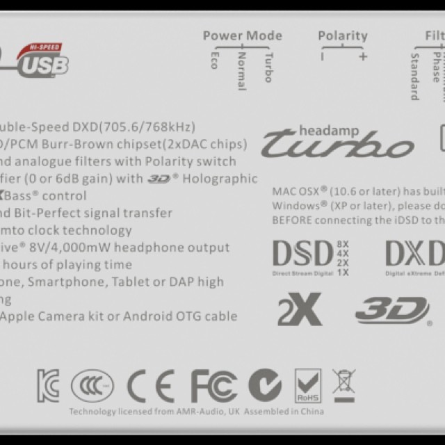 Love to be "World First" | Octa-Speed DSD512  PCM768kHz can be played natively. iDSD micro is sure the hottest product. For the friends who are not audio experts, here is the example, “we are offering 5G while China Mobile is recently pushing 4G.” http://t.cn/RvQnCTb #iFi #iDSD #micro